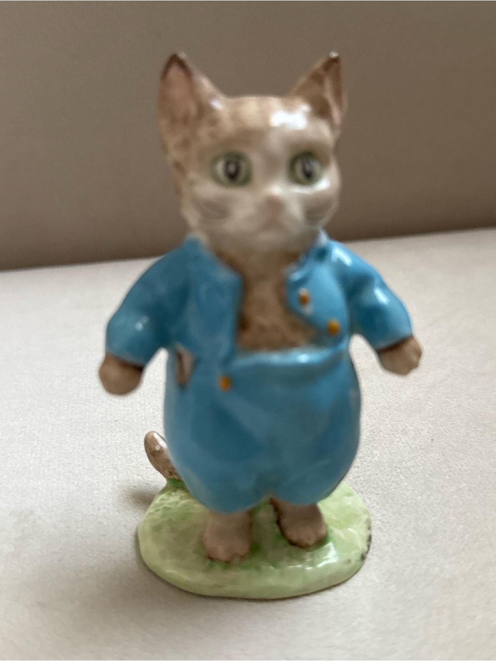 Blue Cat Coat Pet Figurine Accessory